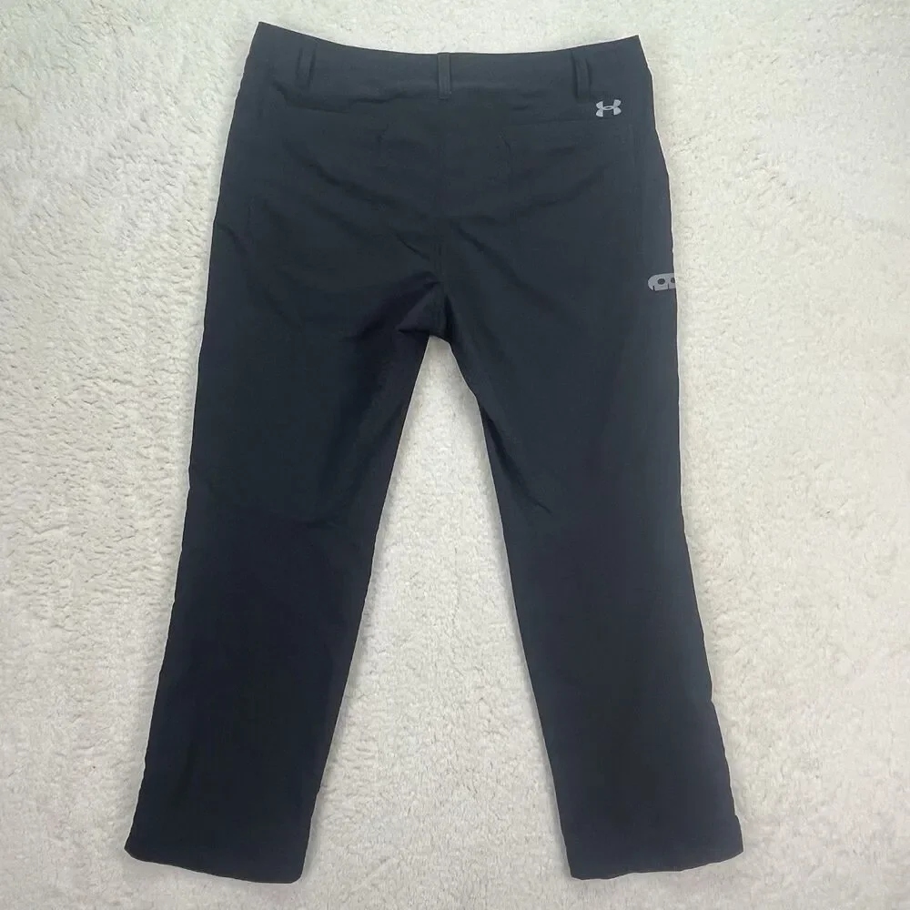 Under Armour Golf Pants Mens 36x30 Gray Straight Stretch‎ Nylon Polyester Vented